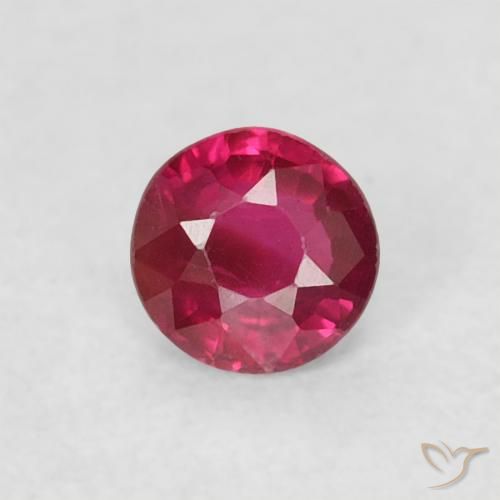 0.19ct Натуральный Medium Dark-Red Рубин, Круглый, Чистота VS