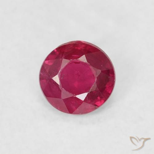 0.18ct Натуральный Розовато-красный Рубин, Круглый, VS-SI