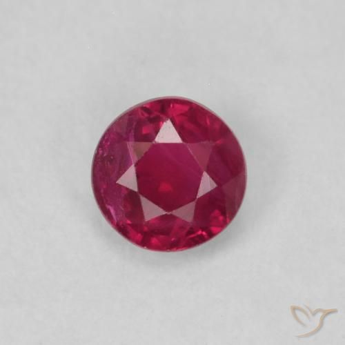 0.21ct Натуральный Medium Dark-Red Рубин, Круглый, Чистота VS