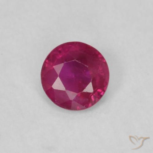0.17ct Натуральный Светло-красный Рубин, Круглый, Чистота VS