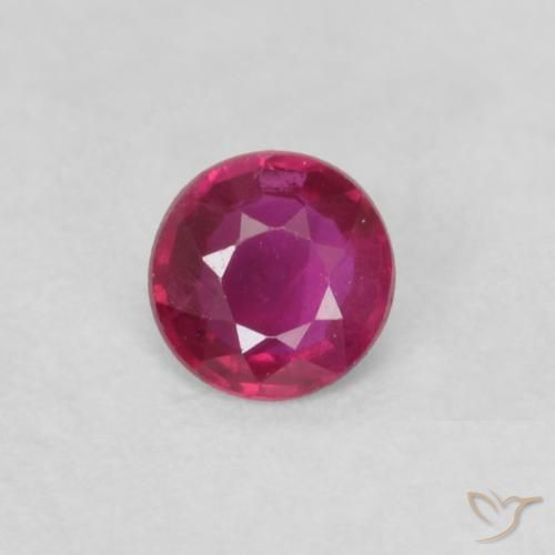 0.16ct Натуральный Розовато-красный Рубин, Круглый, Чистота VS