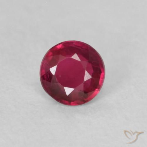 0.17ct Натуральный Розовато-красный Рубин, Круглый, Чистота VS