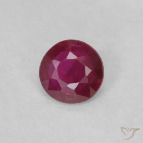 0.17ct Натуральный Темно-красный Рубин, Круглый, Чистота VS