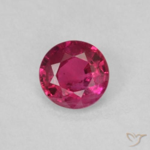 0.21ct Натуральный Красновато-розовый Рубин, Круглый, Чистота VS