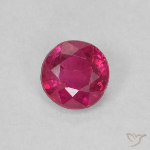 0.21ct Натуральный Светло-красный Рубин, Круглый, Чистота VS