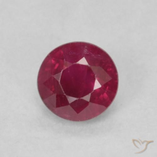 0.32ct Натуральный Темно-красный Рубин, Круглый, SI