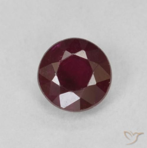0.30ct Натуральный Красное вино Рубин, Круглый, SI