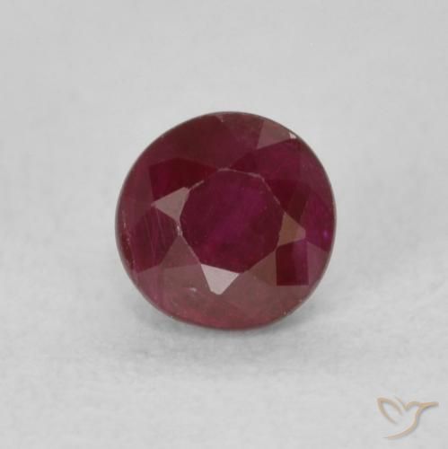 0.35ct Натуральный Красное вино Рубин, Круглый, SI
