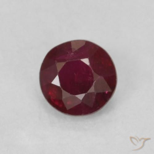 0.30ct Натуральный Темно-красный Рубин, Круглый, SI