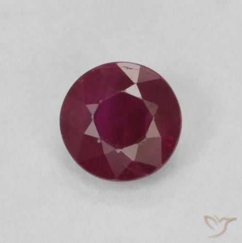 0.29ct Натуральный Красное вино Рубин, Круглый, SI