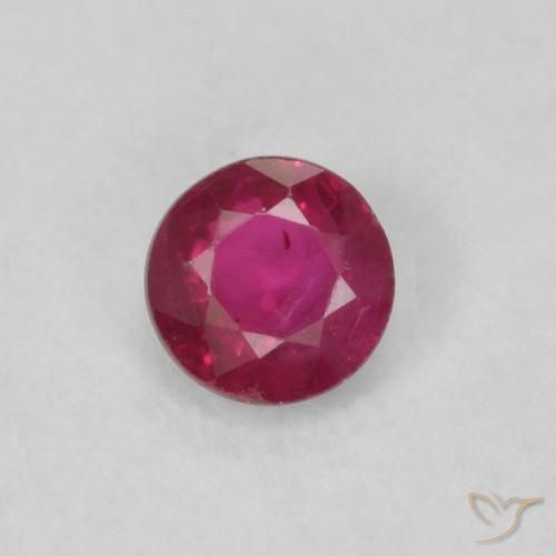 0.20ct Натуральный Розовато-красный Рубин, Круглый, Чистота VS