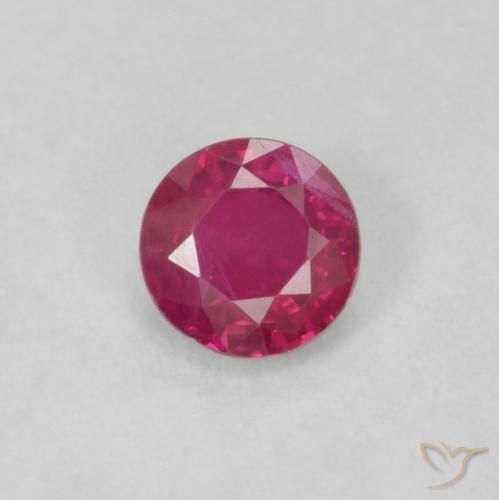 0.20ct Натуральный Розовато-красный Рубин, Круглый, Чистота VS