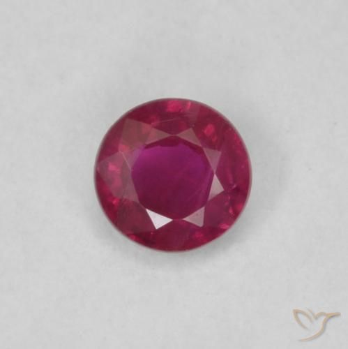 0.18ct Натуральный Темно-красное вино Рубин, Круглый, Чистота VS