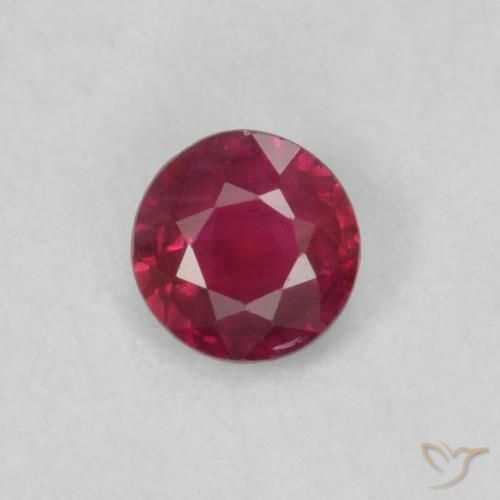 0.17ct Натуральный Красное вино Рубин, Круглый, Чистота VS