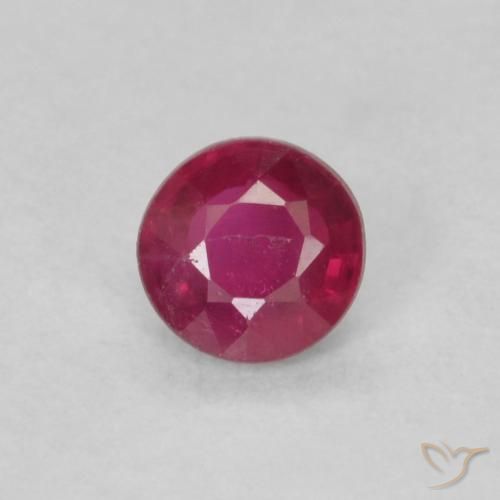 0.21ct Натуральный Темно-красный Рубин, Круглый, Чистота VS