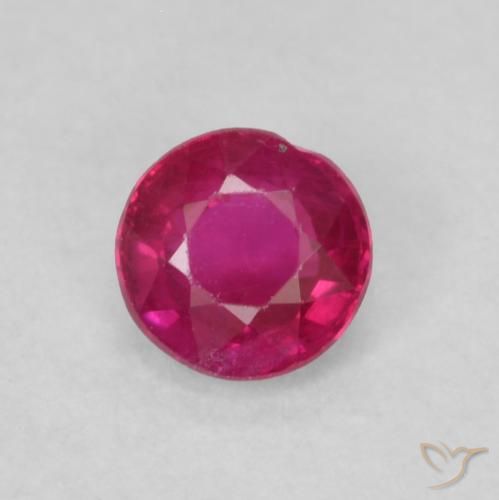 0.29ct Натуральный Светло-красный Рубин, Круглый, SI-I1