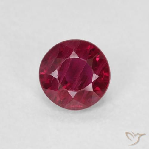 0.33ct Натуральный Красное вино Рубин, Круглый, SI-I1