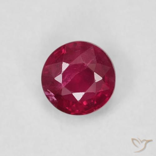 0.28ct Натуральный Темно-красный Рубин, Круглый, SI-I1