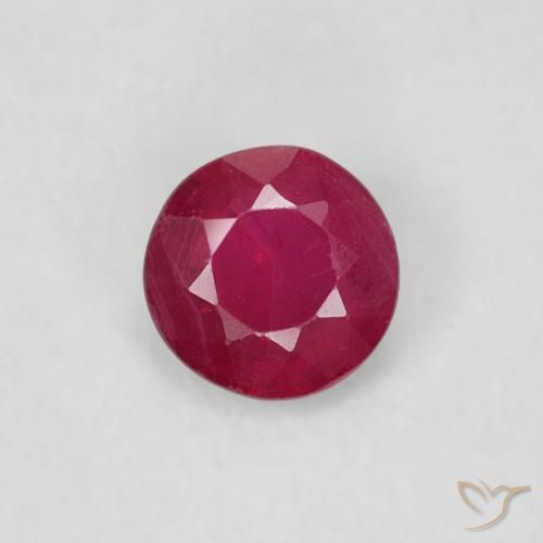 0.24ct Натуральный Medium Dark-Red Рубин, Круглый, SI-I1