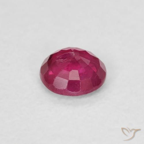 0.24 карата, натуральный Medium Dark-Red Рубин, Круглый, SI-I1