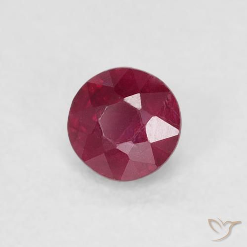 0.30 карата, натуральный Medium Dark-Red Рубин, Круглый, SI-I1