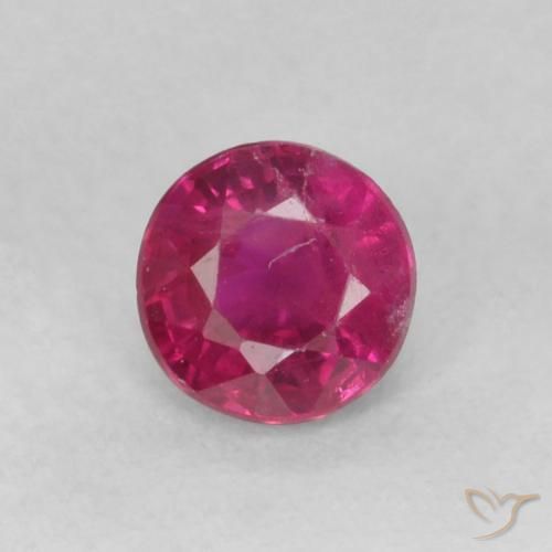 0.28ct Натуральный Светло-красный Рубин, Круглый, SI-I1