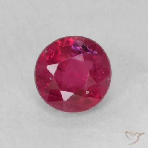 0.31ct Натуральный Глубокий красновато-розовый Рубин, Круглый, SI-I1