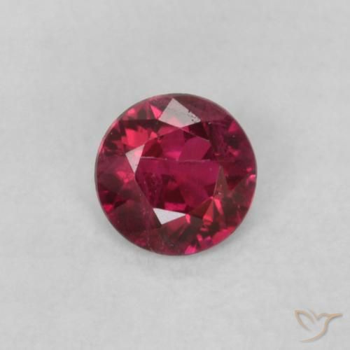 0.17ct Натуральный Средний красный Рубин, Круглый, VS-SI