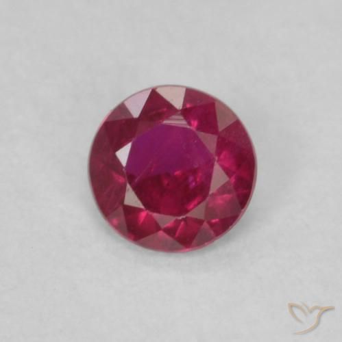 0.16ct Натуральный Темно-красное вино Рубин, Круглый, Чистота VS