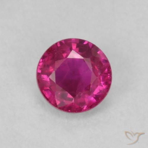 0.20ct Натуральный Розовато-красный Рубин, Круглый, Чистота VS