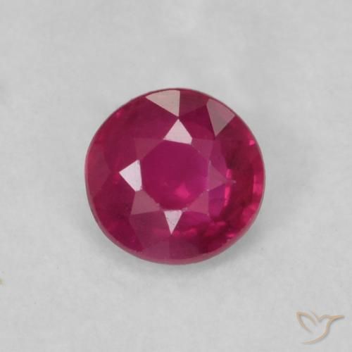0.18ct Натуральный Розовато-красный Рубин, Круглый, Чистота VS