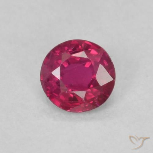 0.19ct Натуральный Розовато-красный Рубин, Круглый, Чистота VS