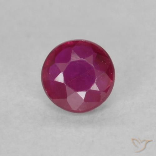 0.19ct Натуральный Розовато-красный Рубин, Круглый, Чистота VS
