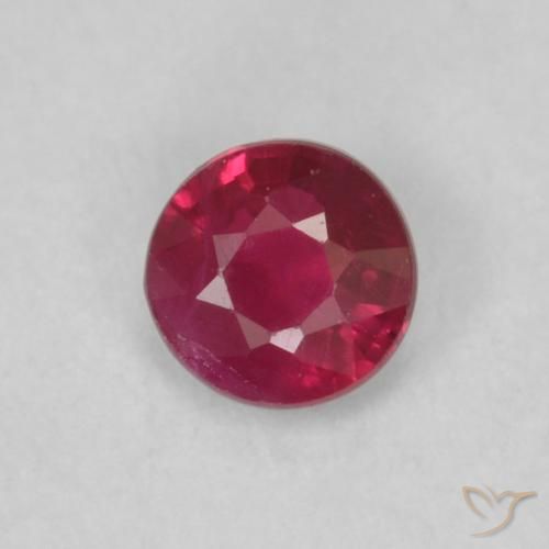0.21ct Натуральный Medium Dark-Red Рубин, Круглый, Чистота VS