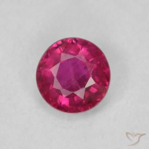 0.21ct Натуральный Розовато-красный Рубин, Круглый, Чистота VS