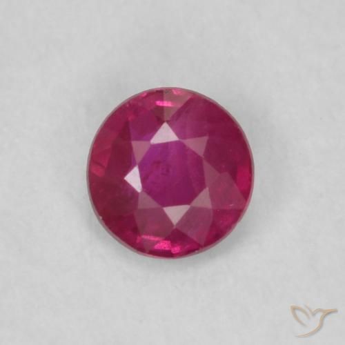 0.17ct Натуральный Розовато-красный Рубин, Круглый, Чистота VS