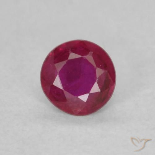 0.16ct Натуральный Розовато-красный Рубин, Круглый, Чистота VS