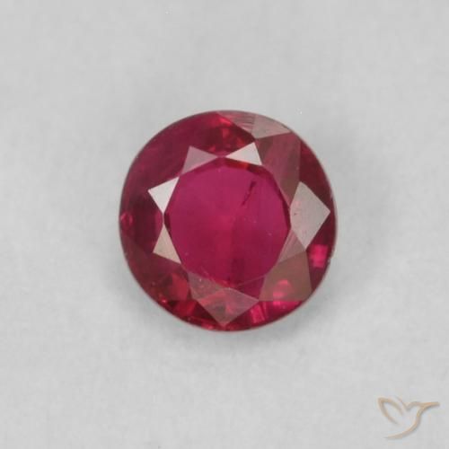 0.21ct Натуральный Темно-красный Рубин, Круглый, Чистота VS
