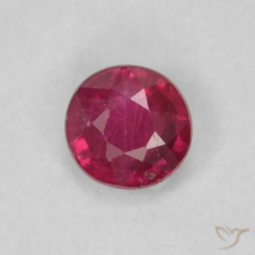 0.23ct Натуральный Розовато-красный Рубин, Круглый, Чистота VS