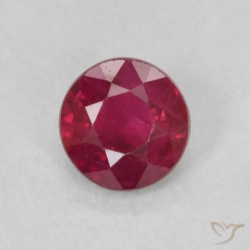 0.21ct Натуральный Medium Dark-Red Рубин, Круглый, VS-SI