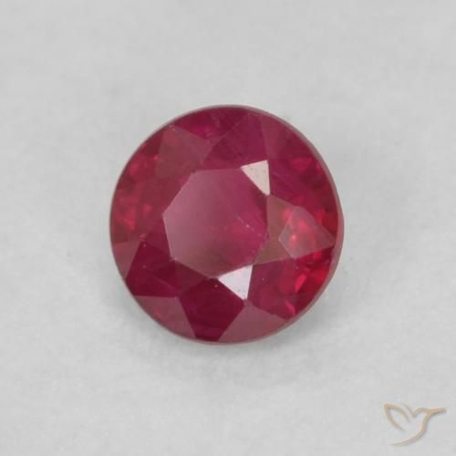 0.21 карата, натуральный Medium Dark-Red Рубин, Круглый, VS-SI