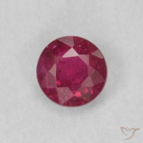 0.18ct Натуральный Темно-красное вино Рубин, Круглый, SI