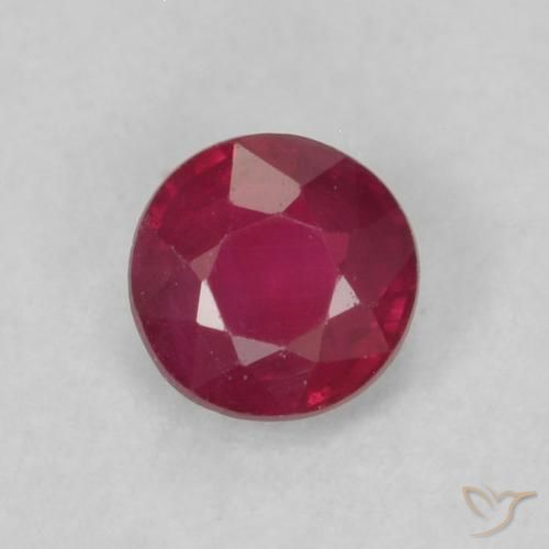 0.22ct Натуральный Medium Dark-Red Рубин, Круглый, Чистота VS