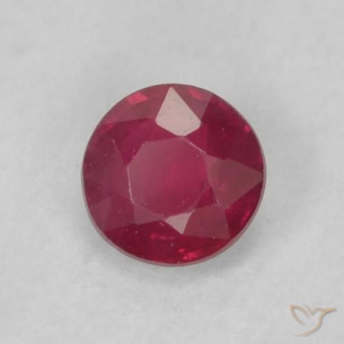 0.22 карата, натуральный Medium Dark-Red Рубин, Круглый, Чистота VS