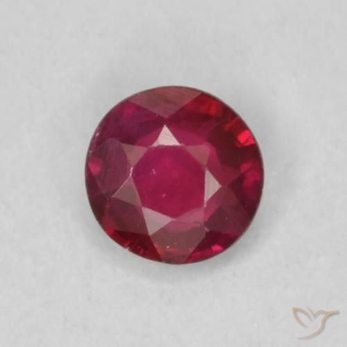 0.16ct Натуральный Темно-красное вино Рубин, Круглый, VS-SI