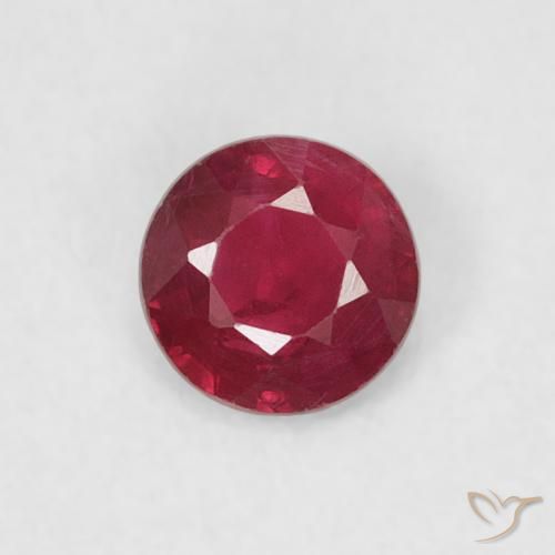 0.24ct Натуральный Средний красный Рубин, Круглый, SI-I1