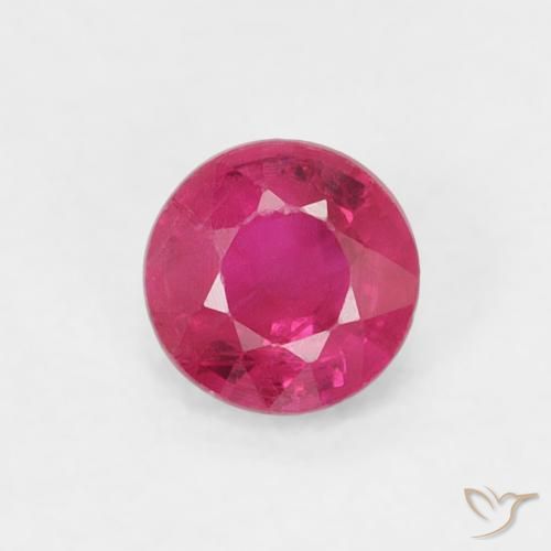 0.27ct Натуральный Розовато-красный Рубин, Круглый, SI-I1