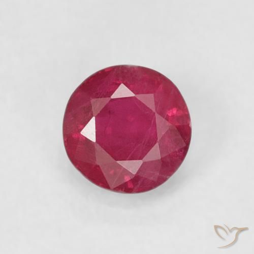 0.28ct Натуральный Джем Красный Рубин, Круглый, SI-I1