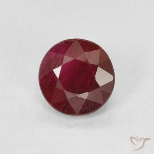0.29ct Натуральный Темно-красный Рубин, Круглый, SI-I1