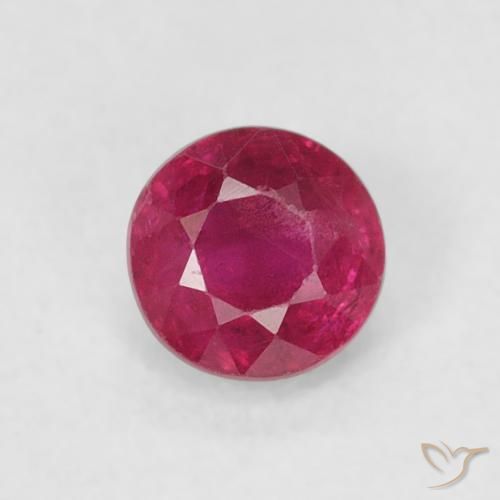 0.30ct Натуральный Розовато-красный Рубин, Круглый, SI-I1
